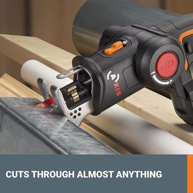WORX WX550L 20V Power Share Axis Cordless Reciprocating & Jig Saw