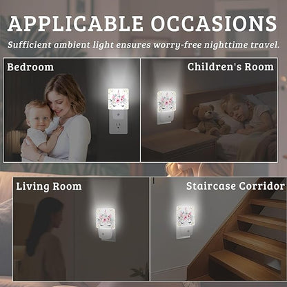 Cute Unicorn Night Light with Dusk to Dawn Light Sensors, Plug-in Wall Led Night Lights, Energy Efficient Lamp for Bedroom,Bathroom,Kitchen,Hallway,Stairs, Gifts Ideal for Girls Women