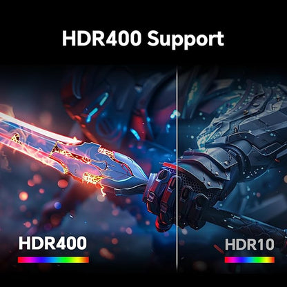 KTC 24 inch Gaming Monitor QHD 180Hz, Fast IPS 1440p Computer Monitor, Up to 185Hz, 1ms, G-Sync/FreeSync, HDR400, Height Adjustable, 2 x HDMI, 1 x DP H24T7