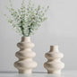 Ceramic Vases Set 2, Modern Home Decor,Off White Round Vases,Modern Dried Flower Vases, Boho Home Decor for Centerpieces Wedding Dinner Table Party Living Room Office Bedroom