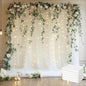 Tulle Backdrop Curtain with Lights String 30 X 8FT Ivory Sheer Tulle Backdrop Curtains for Wedding Birthday Party Reception Photo Booth Background Decorations (6 Panels 5x8FT)