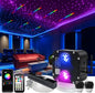 AZIMOM Updated Dual Color 50W Twinkle Fiber Optic Starlight Kits 2000pcs*0.03in*16.4ft, RGB Meteor Shooting Star, Sound Activated APP/Remote Control Theater Ceiling Home Shop Car Lobby Roof Decor