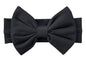 Newborn Baby Girl Headband 0–6 Months – Soft Cotton Big Bow Headband for Infants, Stretchy Baby Hair Band, 4.3" (11 cm) Bow, 2.4" (6 cm) Band (Black, 0-6 Month)