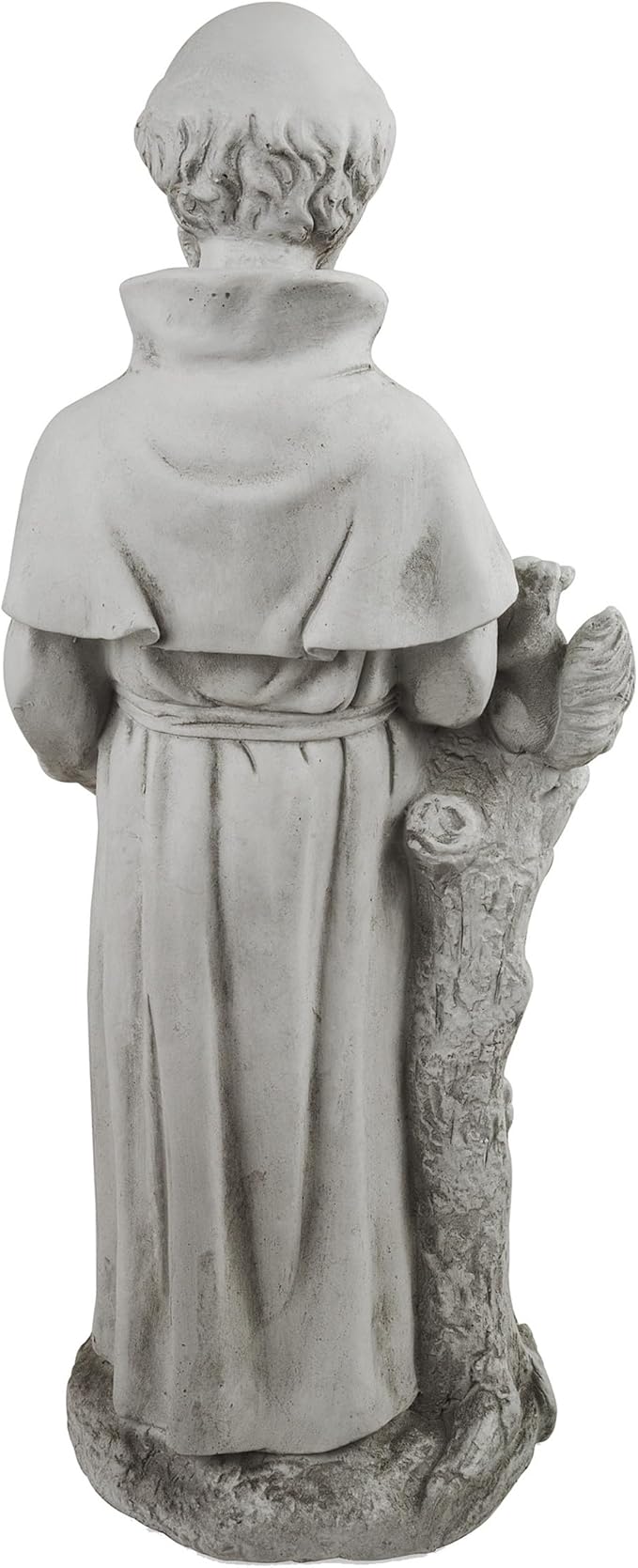 Alpine Corporation QFC102 Outdoor Saint Francis Garden Standing Statue, 31" Tall, Gray