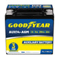 Goodyear AUX14-AGM BCI Group Size 400 12V 14 AH, 22RC, 200 CCA Platinum series Rechargeable AGM Maintenance Free Auxiliary Batte