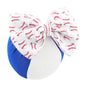 YanJie 7" Large Baseball Tied Bow Headbands for Baby Girls Sports Bow Big Bows Infant Wide Hairbands Blue Game Day Hair Accessories for Baseball Outfit