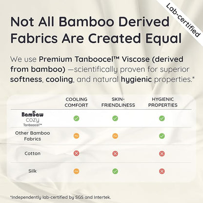 Bambaw 100% Viscose Derived from Bamboo Sheets California King Size Set – 4pcs Super Soft Bedding Set, Cooling Bed Sheet, Hotel Luxury Bed Sheets Set, Deep Pockets Fits Up to 16'' Mattresses (Ivory)