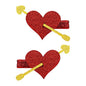 YanJie 2pcs Valentines Day Hair Clips for Girls Glitter Heart Clip Cupid Accessories Red Hair Accessories for Women Cute Hairpin Girl Valentine Gifts