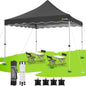 HOTEEL 10x10 Pop Up Canopy, Easy Setup Party Tent with Carry Bag, Weight Bag, Outdoor Portable Event Shelter for Backyard, Market, Black
