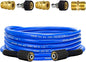 Pressure Power Washer Hose 25 FT x 1/4", Super Flexible Kink Resistant Car Washer Replacement with M22 Fittings & 3/8" Quick Connect Adapters, 4200PSI