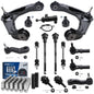 Detroit Axle - Front End Kit for Silverado Sierra 1500 2500 HD 3500 Chevy GMC, Control Arms Sway Bars Ball Joints Tie Rods Pitma