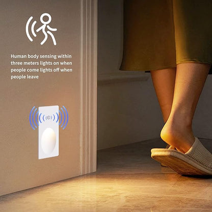 Inductive Step Lights, With Adjustable Color Temperature (2700k/4000k/6000k), 3w, Recessed Installation/Suitable For Stairs, Corridors, Aisles, Bedrooms, Glare-Free, Aluminum Casing (Frosted White)