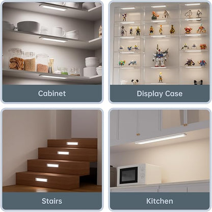 Motion Sensor for Cabinet Lights, Dimmable, Adjustable Color Temperature, Magnetic Mount, for Kitchens Closets Hallways Bathrooms Stairway (Motion Control)
