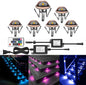 LED Deck Stair Lighting Kit, Low Voltage Patio Deck Lamp IP65 Φ1.38 Indoor Outdoor Wood RGB Multicolored Recessed Yard Garden Patio Step Landscape Pathway Decor Lights, Bronze(RGB, Pack of 6)