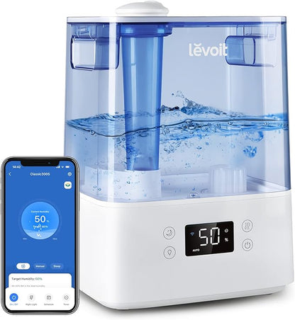 Levoit Air Purifier 1980 Ft2 Room With Air Quality Monitor and Humidifier 6L Tank App Control Essential Oil Diffuser