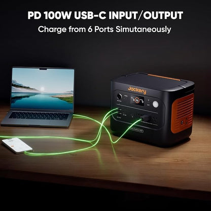 Jackery Explorer 1000 v2 Portable Power Station and Carrying Bag, 1070Wh LiFePO4 Battery,1500W AC/100W USB-C Output, 1 Hr Fast Charge, Solar Generator for for Outdoor, Camping