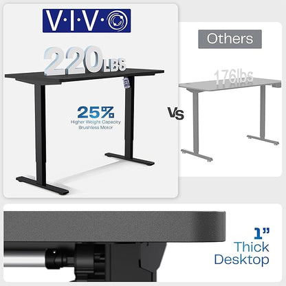 VIVO Electric 48 x 30 in Standing Desk, Memory Height Adjustment, 1B Series, Holds 220 lbs, One-Piece Reclaimed Wood Top, White Frame, DESK-KIT-1W5P
