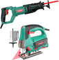 HYCHIKA Reciprocating Saw, 6.7A Jig Saw, Laser class: II, 2-Tool Power Tool Combo Kit
