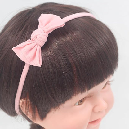 Nihao Baby Red white Pink Headband for Baby Girls Newborn Bows -3 PCS
