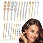 20 PCS Decorative Bobby Pins for Women's Hair, Rhinestone Bobby Pins with 5 Elegant Designs (Glod & Silver), Jeweled Hair Pins Decorative Hair Accessories for Women