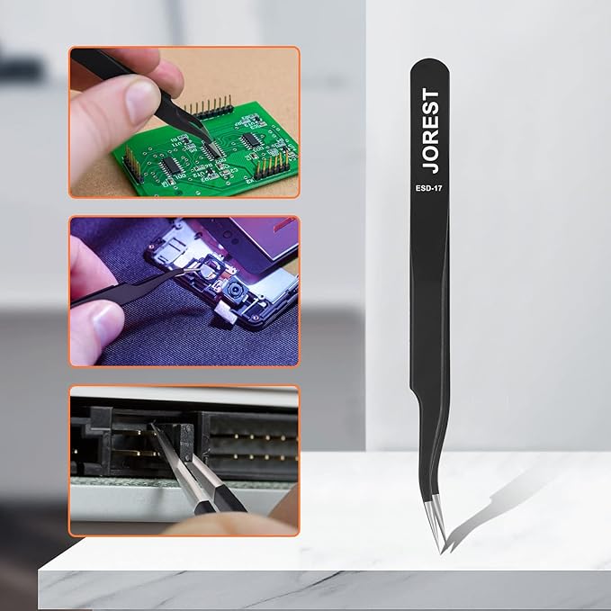 JOREST Cleaning Repair Tool Kit for PS5 PS4, with PH00 PH0 PH1 Phillips and T8 Torx Security Screwdriver set for Sony Playstation 3/4/5 Controller, Console, and Accessories, Crowbars, Tweezer, Screws