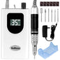 Professional Nail Drill Machine, HoMove 35000RPM Portable Nail Drills, Rechargeable Efile Nails Drill, Low Heat Electric Nail File for Acrylic Gel Nails（Pearl White）