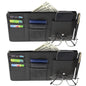 Aturmon 2 Packs Car Sun Visor Multi-Pocket Organizer for SUV & Truck, Auto Visor Storage Pouch with Big Zipper Pocket, Card Slee