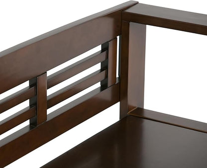 SIMPLIHOME Adams Entryway Storage Bench - 48 inch Wide Solid Wood Hallway Seat in Rustic Medium Brown, Contemporary Bench for Entryway or Living Room with Lift-Up Lid and Spacious Storage