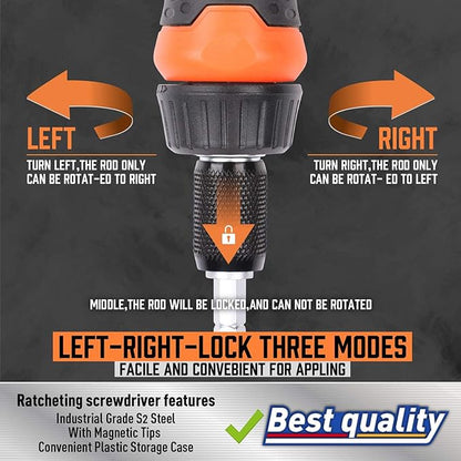 Amartisan 18-in-1 Screwdriver Set (Orange, 34-Piece Multi-bit Screwdriver Set)