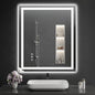 LED Bathroom Mirrors 36"x40" Bathroom Mirror with Lights for Wall, Backlit + Front Lit, 3 Colors, Anti-Fog, Dimmable Brightness for Vanity,Bathroom, Entryway, Living Room