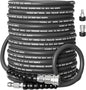 Kink-Resistant 3/8" Pressure Washer Hose 4800PSI(100FT),Steel Wire Braided Wear Resistant Rubber for Commercial, Industrial and Residential Use,Hot&Cold Water Hose with 3/8" Quick Connect
