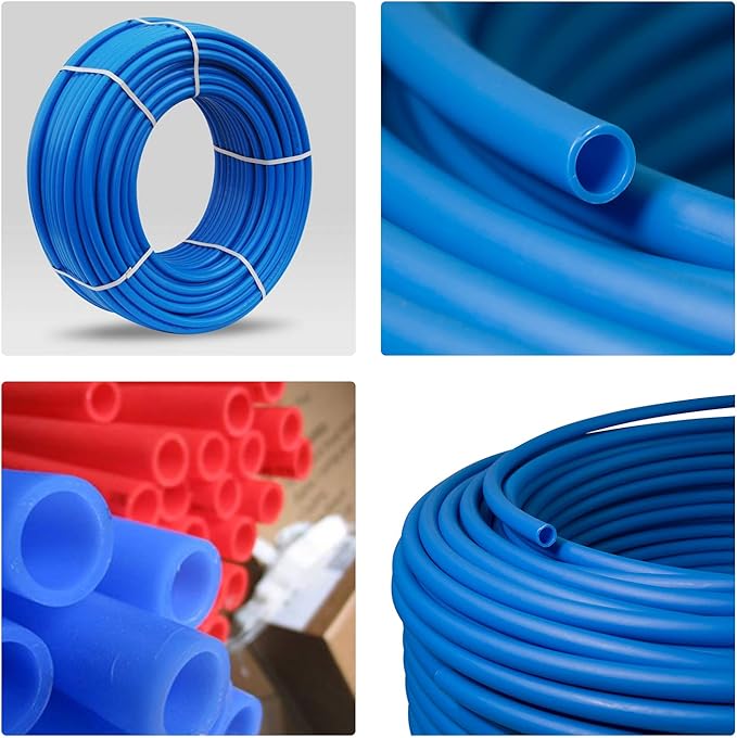 Pex Tube Coil - 1 Inch x 100 Ft, Blue, Non-Barrier Pex Pipe for Potable Water, Flexible Water Tubing for Plumbing