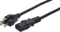 Amazon Basics Computer Monitor TV Replacement Power Cord - 15 ft, Black, 24 Count Total
