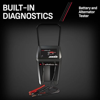 Schumacher Electric Wheeled Automatic 6A Car Battery Charger and 200A Engine Starter, 6-in-1 Solution, Maintainer, 40A Boost, for 6V/12V Power Sport, Automotive, and Marine Batteries, SC1353