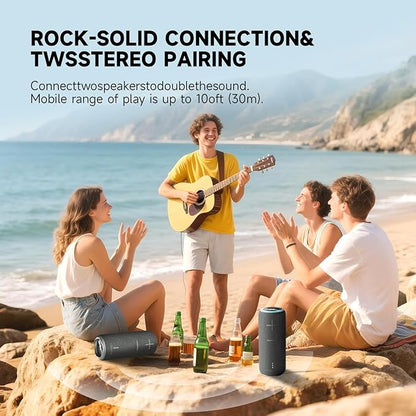 TAZATA 30W Loud Outdoor Portable Bluetooth Speaker, IPX7 Waterproof - Dustproof Wireless Speaker with Mega Bass, 8 - Hour Playtime, TWS Pairing, for Home, Party, Outdoors, Travel