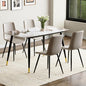 Small Dining Table Set for 4, 50'' Sintered Stone Dining Table with 4 Chairs, Easy to Assemble, Suitable for Small Spaces
