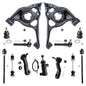 Detroit Axle - 13pc Front End Control Arms Kit for Chevy GMC 03-05 Express Savana 2500 [7300 lb. GVW], Lower Control Arms Tie Ro