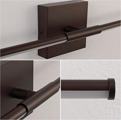 JONATHAN Y 28" Oil Rubbed Bronze Modern Dimmable Integrated LED Wall Sconce, Metal Vanity Light for Bathroom Mirror Bedroom Hallway, Sleek Hardwired Wall Lamp Fixture, 3000K (JYL7022D)