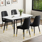 50'' Dining Table Set for 4, Dining Room Sets for 4, Sintered Stone Dining Table Chairs Set of 4, Easy to Assemble，Suitable for Small Spaces
