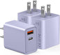 3 Pieces USB C Wall Charger for iPhone 14/15/16/17 Pro Max Plus Cube, 20W PD Type C Quick Power Adapter USBC Block Box Plug for Samsung S21 S20 Note 20 Fold3 Z Flip3 UBS-C Plug