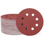 HARFINGTON 100 Pcs 5 Inch Sanding Discs, 2000 Grit Hook and Loop Sandpaper, 8-Hole Aluminum Oxide Orbital Sander Sandpaper for Woodworking Automotive Metal Polishing, Red