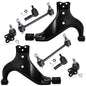 Detroit Axle - 8pc Front End Kit for 96-04 Nissan Pathfinder, 97-03 Infiniti QX4, Lower Control Arms Outer Tie Rod Ends Sway Bar
