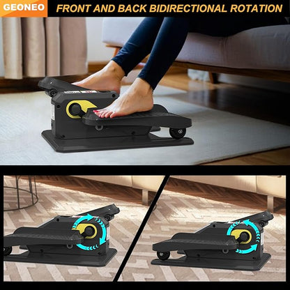 Under Desk Elliptical Machine, Electric Elliptical Exerciser for Senior, Quiet & Small Electric Seated Pedal Exerciser for Home with Display Monitor, Remote Control & 12 Adjustable Speeds
