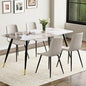 Modern Dining Table Set for 4, 62'' Sintered Stone Dining Table with 4 Chairs, Easy to Assemble