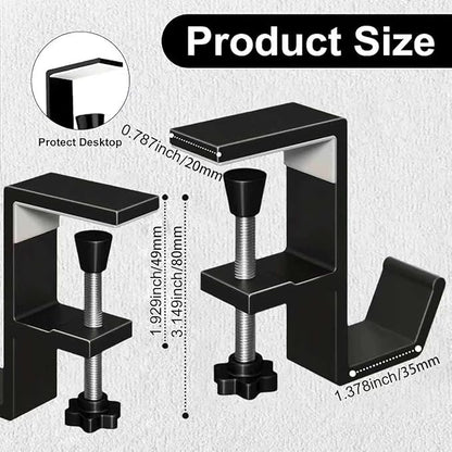 JAKO Headphone Stand - Aluminum Alloy Headphone Holder, Under Headset Stand for Desk Fit for PC Gaming Headset Hanger Hook Suitable for Office, Computer, Student Class Desk, Handmade Creator Table