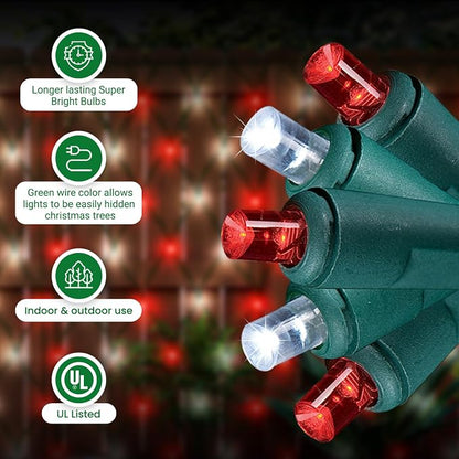Christmas Light Net – 150 LED Cool-White Mesh Lights - 4 ft x 6 ft – Outdoor/Indoor – Net Lights for Bushes, Hedges or Trees