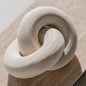Wood Knot Decor Natural - Coffee Table Sculpture, Wood Chain Link Decor, Decorative Chain, Wooden Knot, Console Table Decoration Items, Shelf Decorations, Bookshelf Decorative Objects, Beige