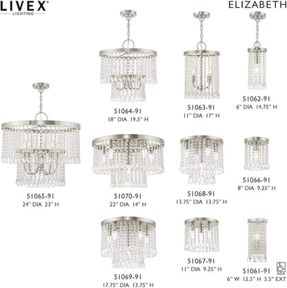 Livex Lighting 1 Lt Brushed Nickel Ceiling Mount