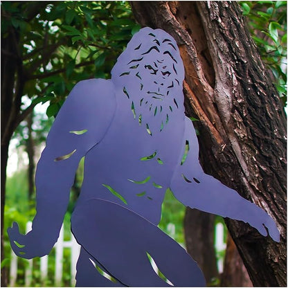4ft Bigfoot Outdoor Decor Metal Big Foot Sasquatch Gifts for Men Women Dad Bigfoot Silhouette Statues for Garden, Outside, Yard Art, Patio, Yard Display, Forests, Lawn Decorations