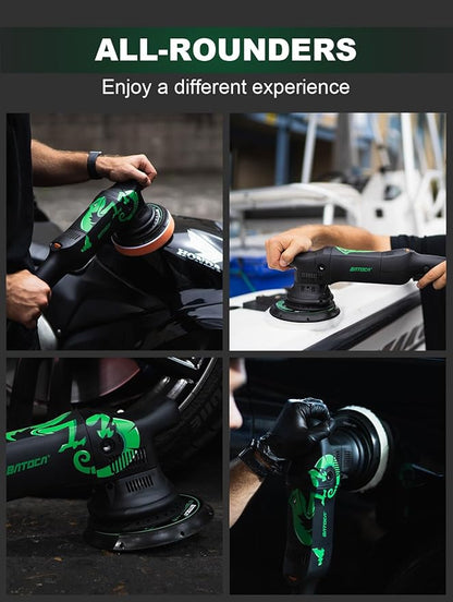 BATOCA Dual Action Polisher 6-inch DA Polisher for Car Detailing, Car Buffer Polisher 700w Random Orbital, 6 Variable Speed Polishing Kit with 3 Polishing Pads